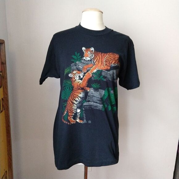 Vintage 50/50 Single-stitch Tiger Cub T-shirt Size L - Picture 2 of 7
